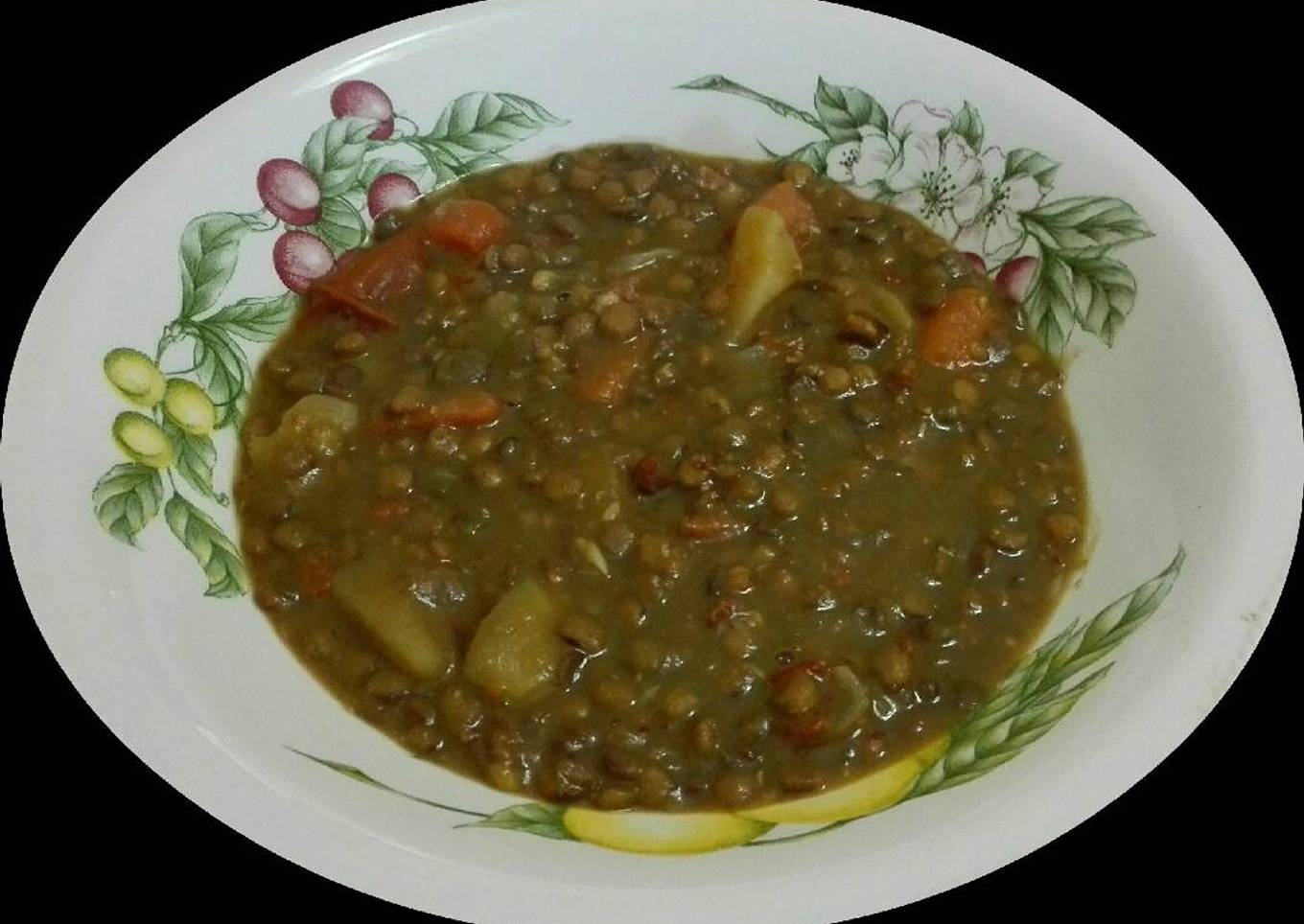 Lentejas rápidas con verduras