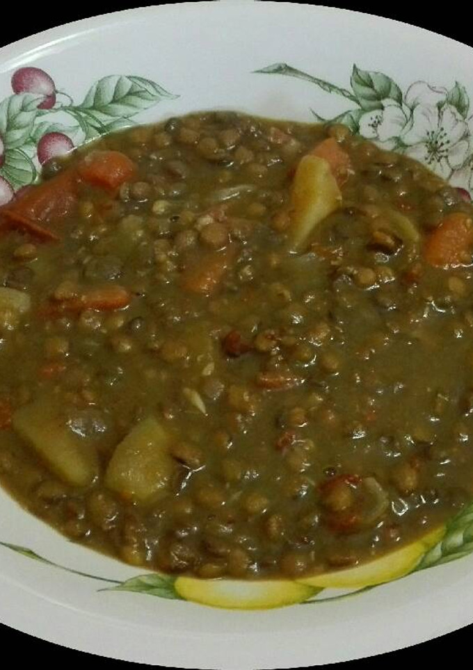 Una foto de Lentejas rápidas con verduras
