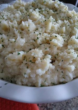 A picture of Company's Coming Mashed Potatoes.