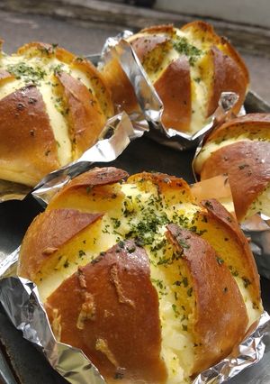 Foto resep Korean garlic cheese bread