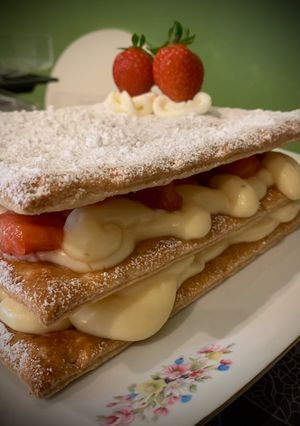 Φωτογραφία της συνταγής Mille-feuille aux fraises (μιλφέιγ με φράουλες)