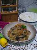 345. Spinach Tofu with Shimeji Mushroom Sauce