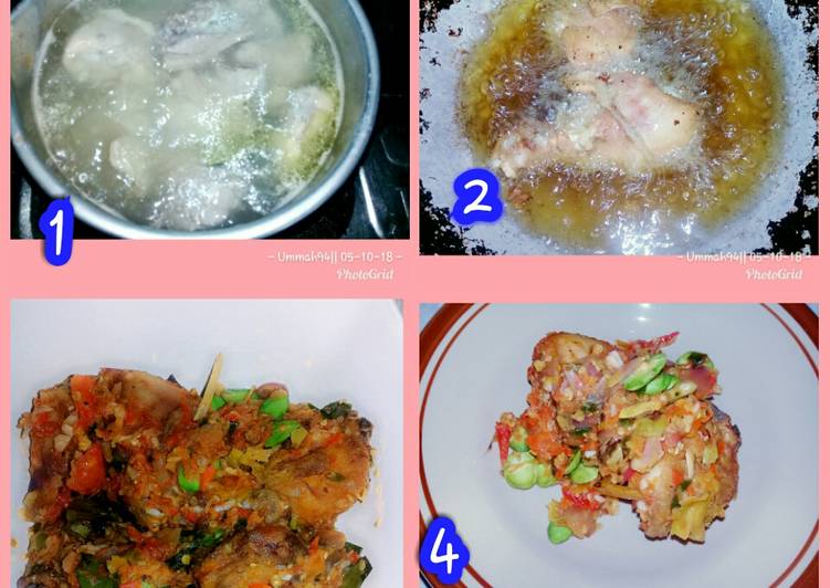 Langkah Mudah untuk Menyiapkan 027. Resep Ayam Pete Tumis Pedas, Lezat Sekali