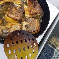 A picture of Pan fried sea bass.