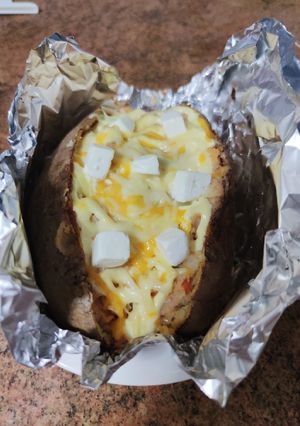Una foto de Patatas asadas rellenas
