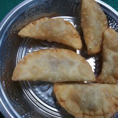 A picture of Chandrakala sweet- Diwali special.