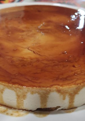 Foto principal de Pastel rápido de queso y caramelo sin gluten (con Thermomix)