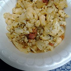 A picture of Cauliflower salad with German intentions.