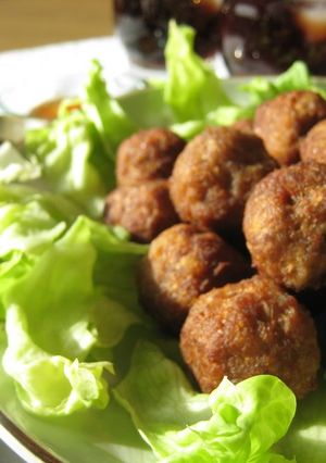 A picture of Fried Potato Meatballs.