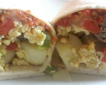 Popular Cuisine Skillet Breakfast Burrito Home Style