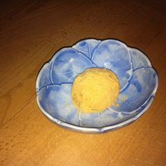 A picture of Potato Filled Kinako Mochi.