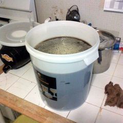 A picture of Beer (home brew) coffee porter.