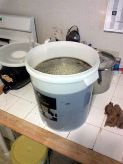 A picture of Beer (home brew) coffee porter.