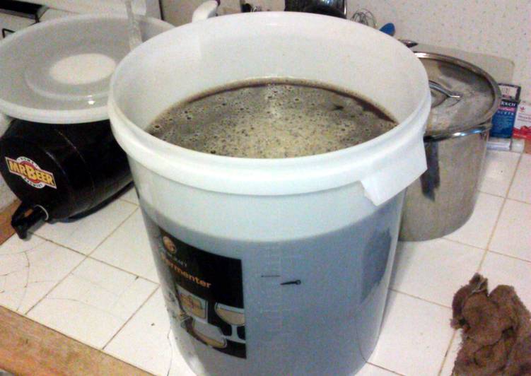 Steps to Make Super Quick Homemade Beer (home brew) coffee porter