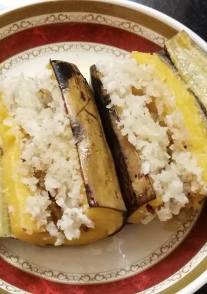 A picture of Steamed Nendram Pazham (Plantains).