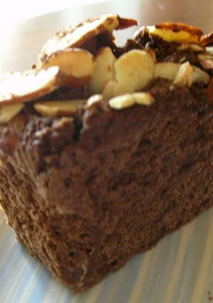 A picture of Easy 100% Okara Cake, Cocoa Version.