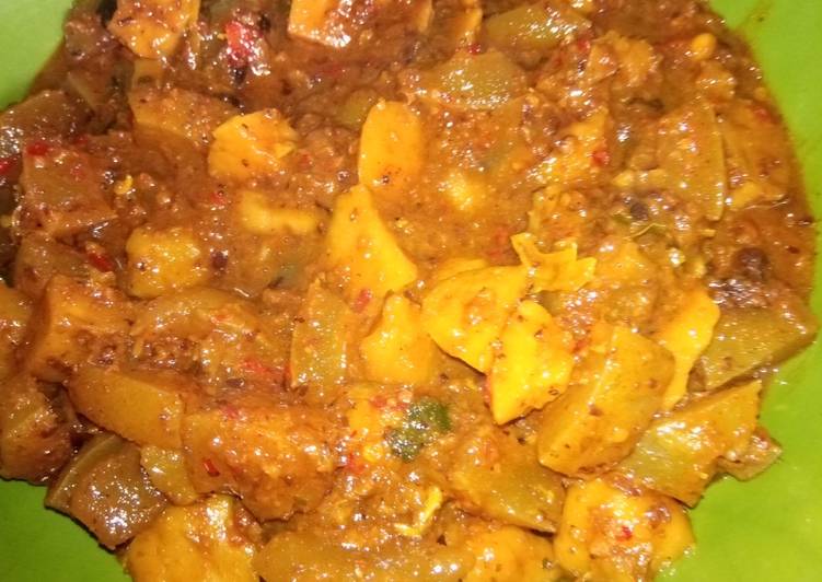 Recipe: Perfect Kikil pedas bumbu kacang simple..