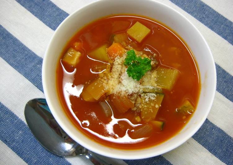 Steps to Make Ultimate Easy Minestrone made with Tomato Juice