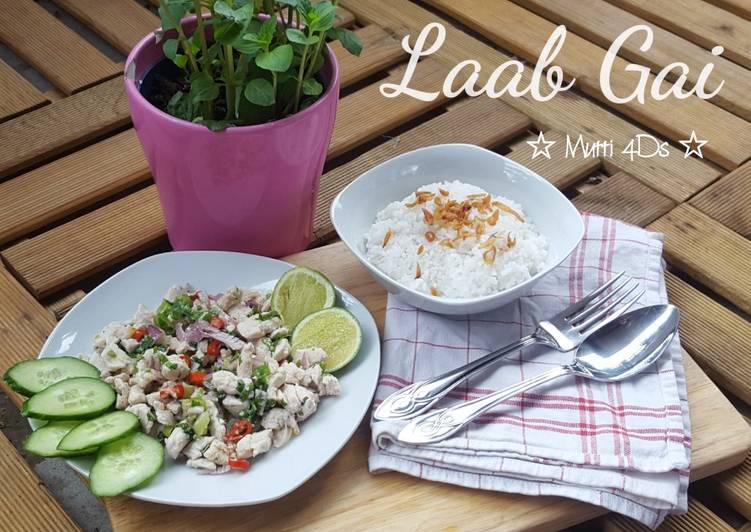 Cara Membuat Laab Gai - Thai Chicken Salad Menggugah Selera