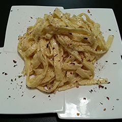 A picture of Fettuccini Alfredo.
