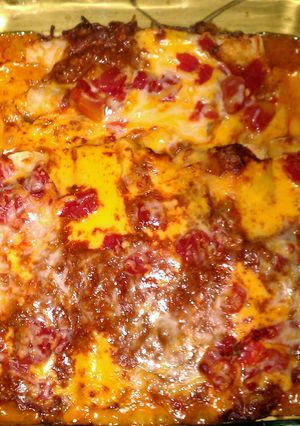 A picture of Easy Chili & Cheese Enchiladas.