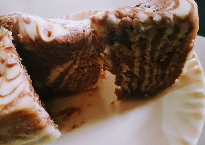 Eggless Marble Cake Recipe