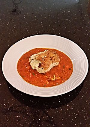 A picture of Pepperoni and Cheese Stuffed Chicken Breasts.