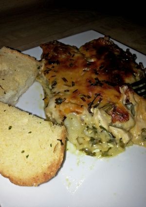 A picture of Chicken Stuffed Manicotti.
