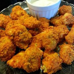 A picture of Buffalo Popcorn Chicken.