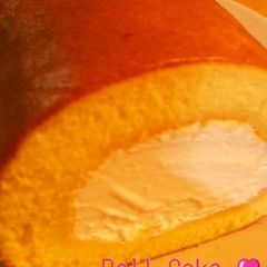 A picture of Moist Roll Cake with Milk, Butter and Cream.