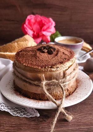 Une photo de Layer cake tiramisu