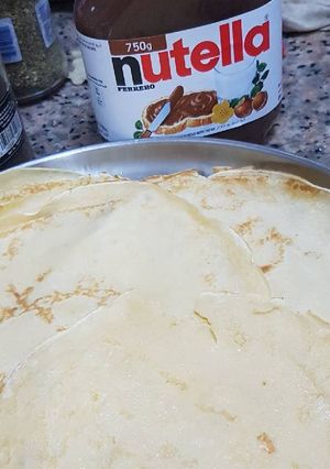 صورة لوصفة كريب بالنوتيلا