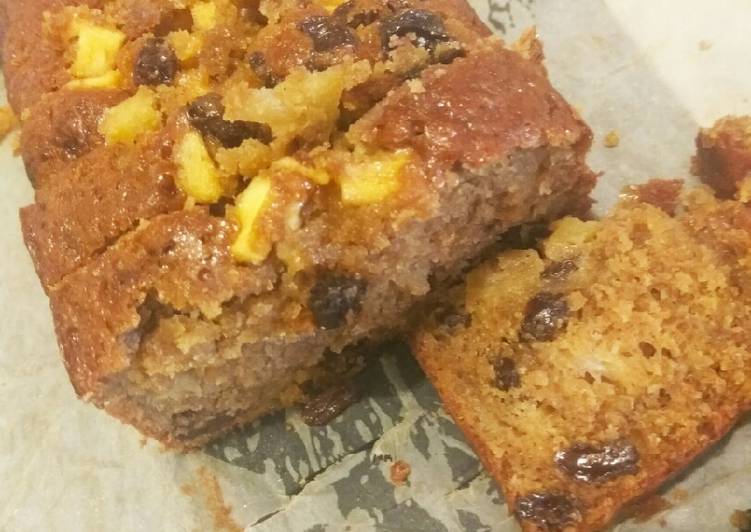 Bolu pisang apel kismis / banana apple raisin cake no mixer