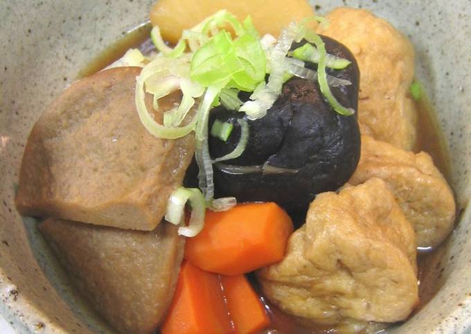 Recipe of Perfect Black Hanpen Fish Cake Stew