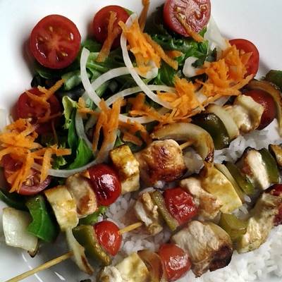 Halloumi and Vegetable Skewers Recipe