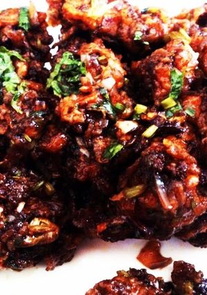 A picture of Gobi Manchuriyan (indo chinese cauliflower dish).