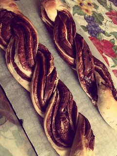 A picture of Beautiful Braided Nutella Bread.