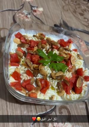 صورة لوصفة معكرونة باللبن