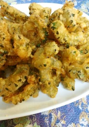 A picture of Pan-Fried Bitter Melon.
