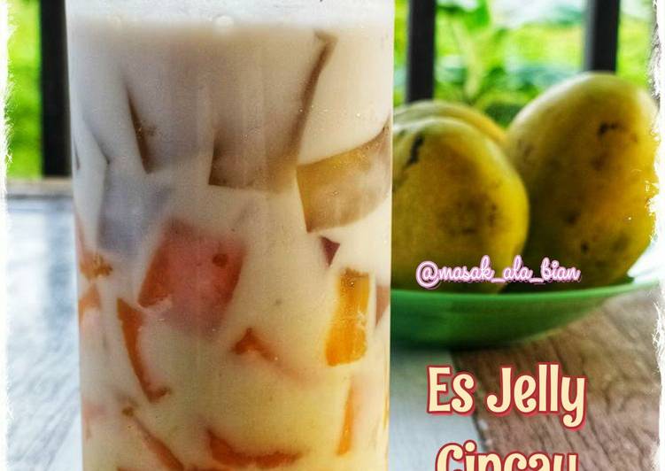 Cara Gampang Menyiapkan Es Jelly Cincau Mangga, Enak Banget