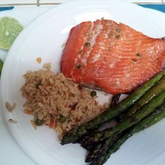 A picture of Bourbon Based Salmon.