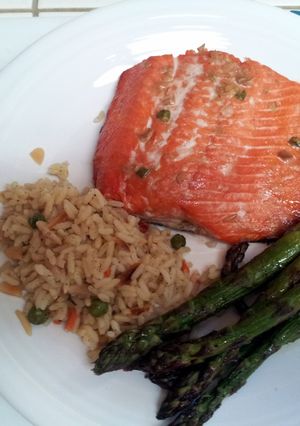 A picture of Bourbon Based Salmon.