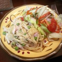 A picture of Rotisserie Chicken Tetrazzini.