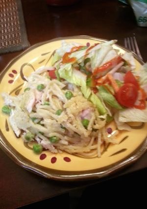 A picture of Rotisserie Chicken Tetrazzini.