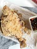 Ikan Karei / Ikan Sebelah / Flatfish Goreng Tepung Renyah dengan Sambal Kecap