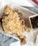 Ikan Karei / Ikan Sebelah / Flatfish Goreng Tepung Renyah dengan Sambal Kecap