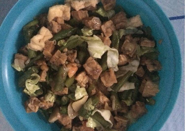 Resep: AppetizingTumis tahu tempe kacang panjang