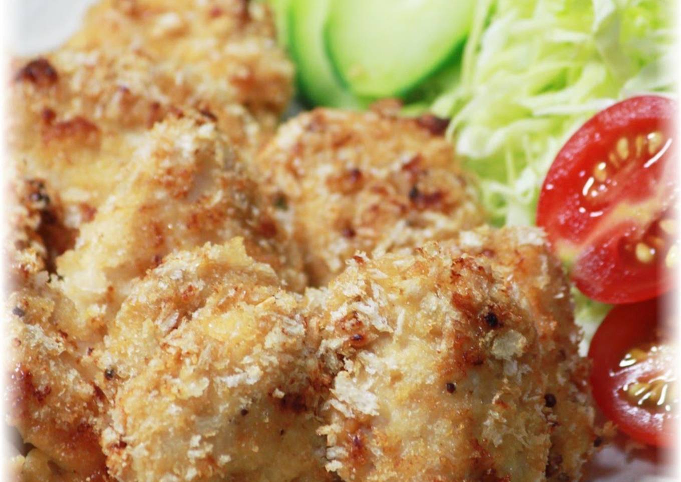 Baked Panko Chicken Breast with Grain Mustard Mayo Sauce