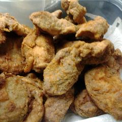 A picture of deep fried pork loin.