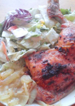 A picture of Simply roasted chicken drumsticks.